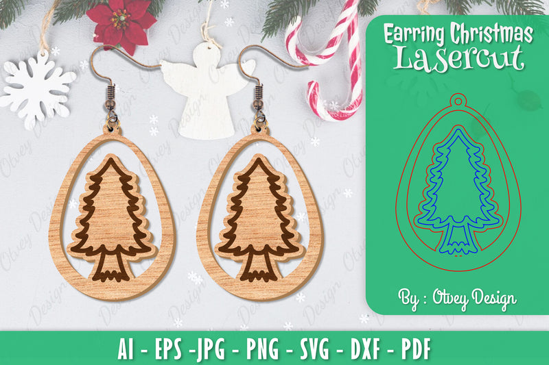 Christmas Earrings SVG Bundle 92 - CraftNest - Digital Crafting and Art
