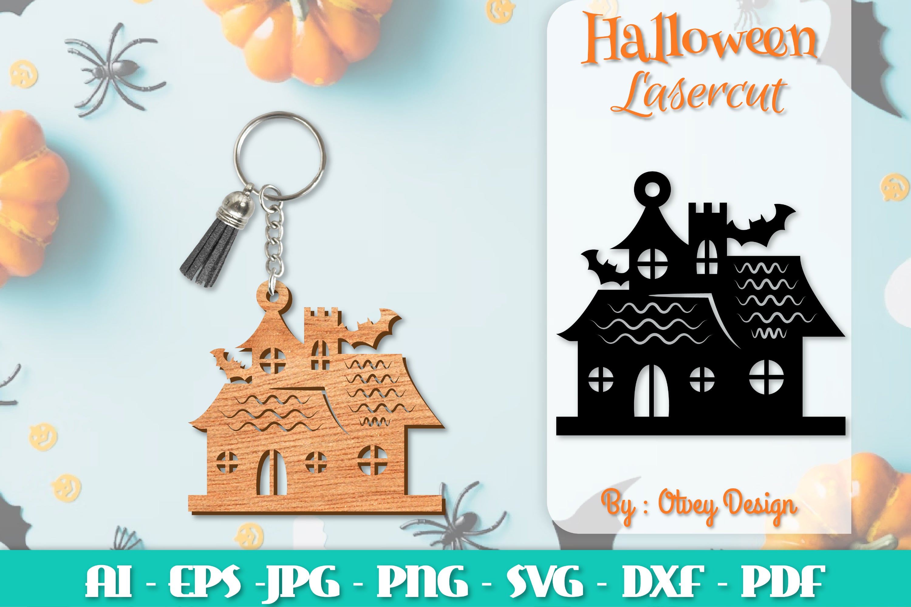 Halloween Keychain Lasercut SVG Bundle - CraftNest - Digital Crafting and Art