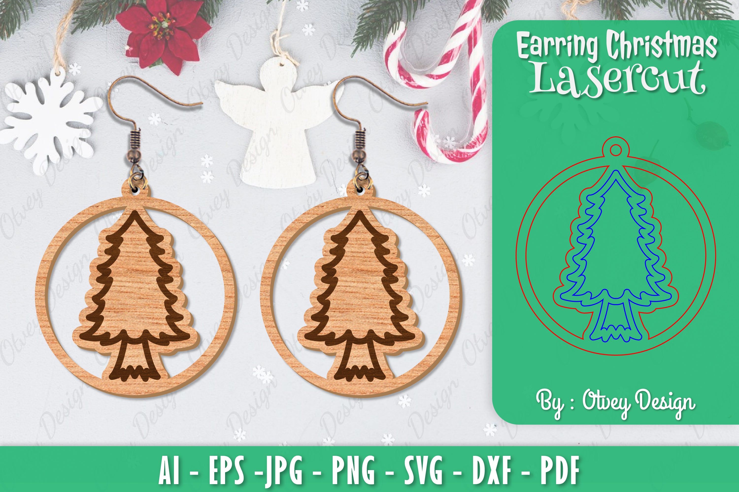Christmas Earrings SVG Bundle