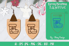 Christmas Earrings SVG Bundle 153 - CraftNest - Digital Crafting and Art