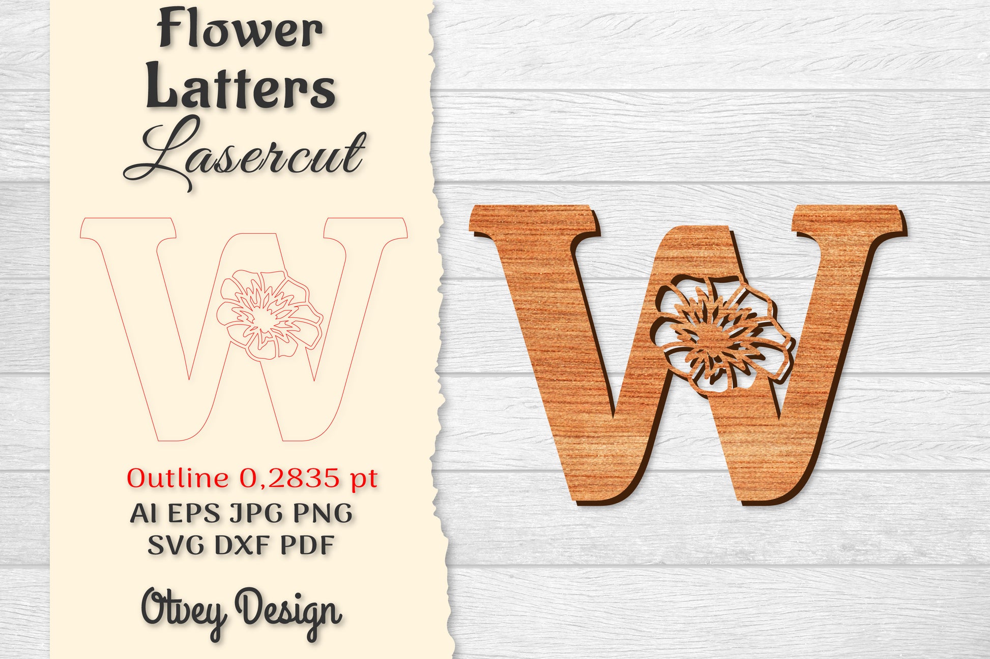 Flower Letters Laser Cut File SVG Bundle 14 - CraftNest - Digital Crafting and Art