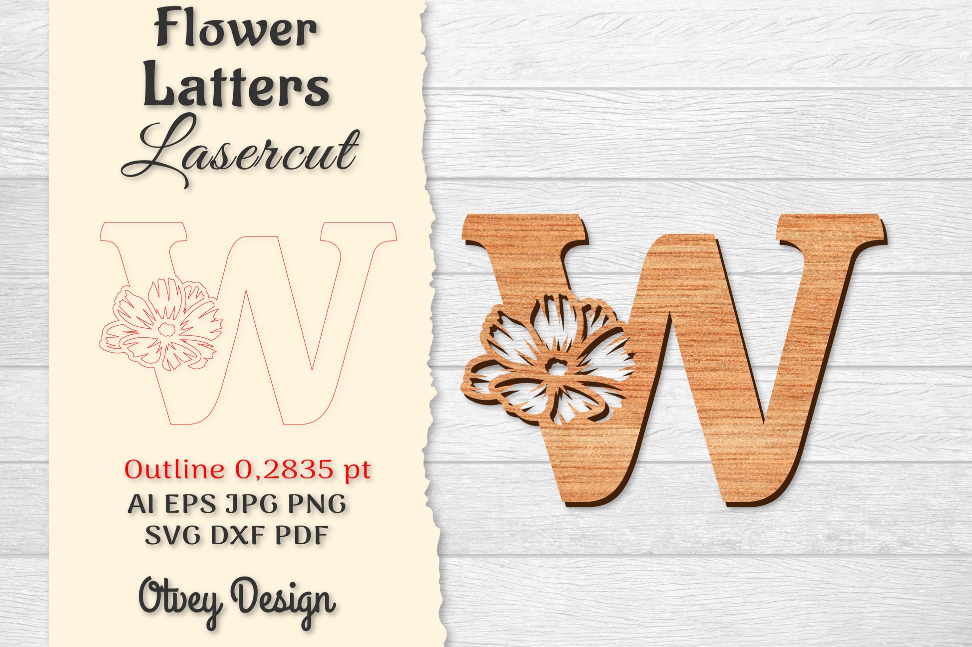 Flower Letters Laser Cut File SVG Bundle 60 - CraftNest - Digital Crafting and Art