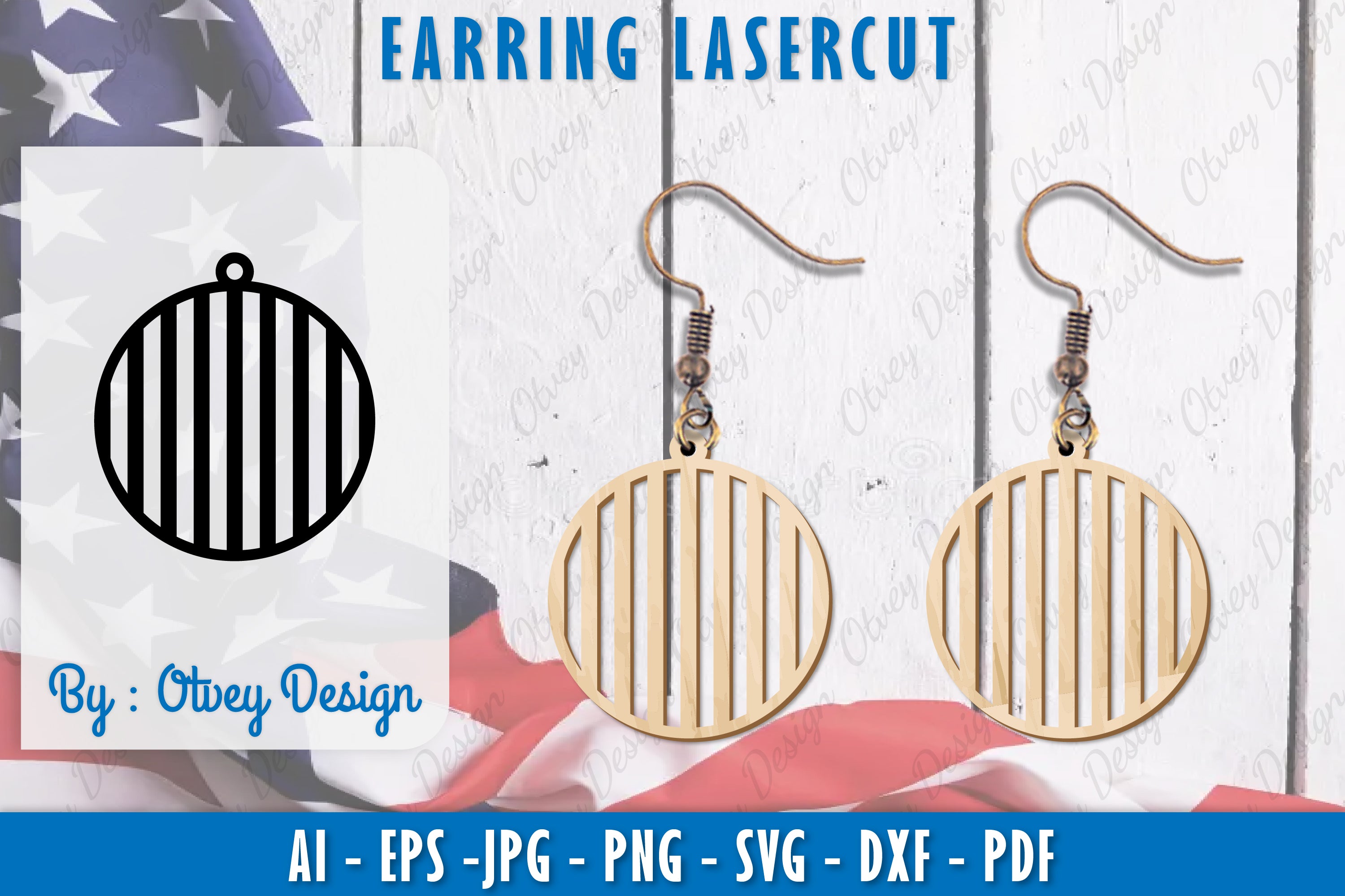 4th of July Earring SVG Bundle 16 - CraftNest - Digital Crafting and Art