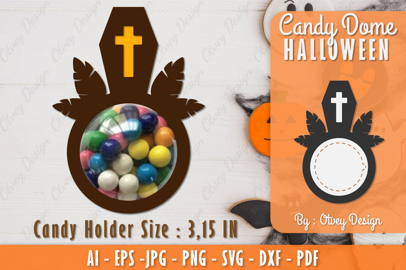 Halloween Candy Dome SVG Bundle 17 - CraftNest - Digital Crafting and Art