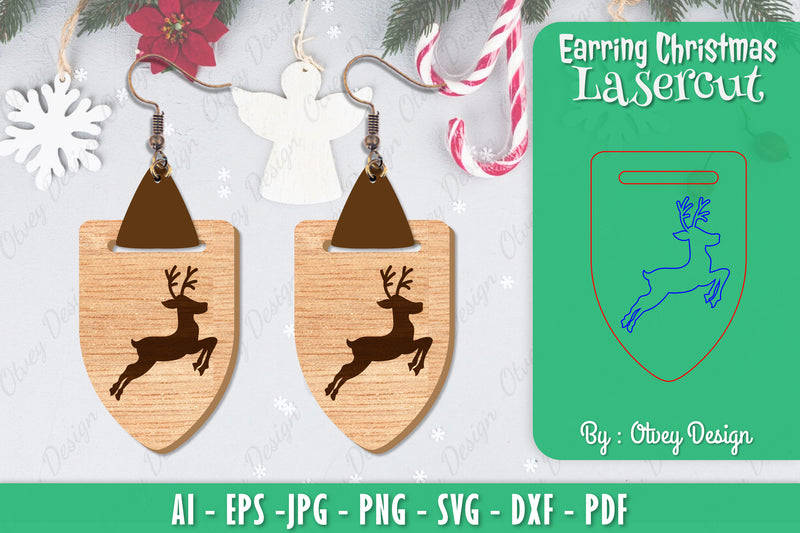 Christmas Earrings SVG Bundle 154 - CraftNest - Digital Crafting and Art
