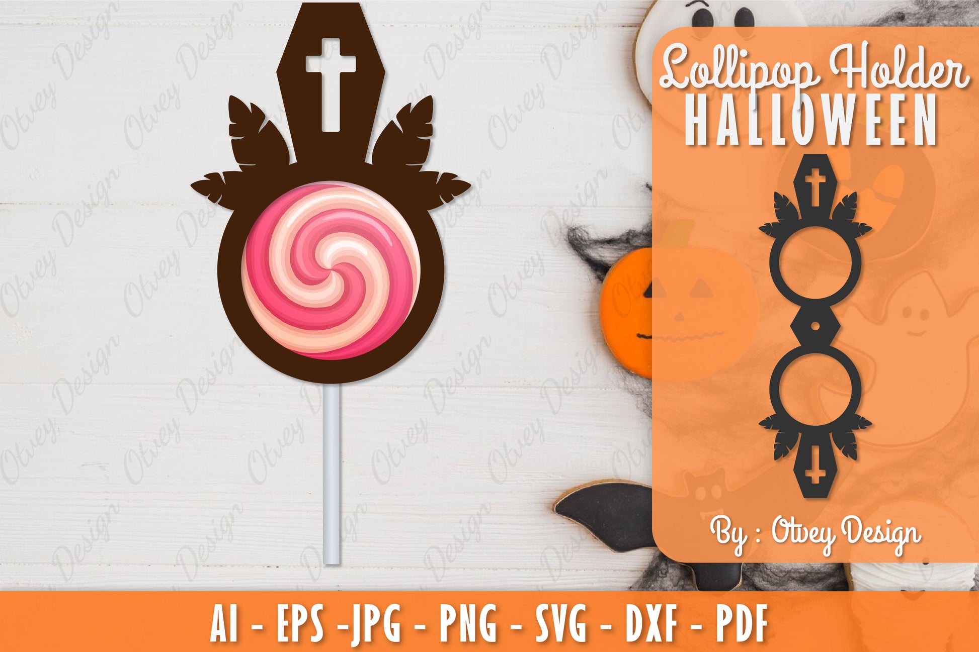 Halloween Lollipop Holder SVG Bundle 17 - CraftNest - Digital Crafting and Art