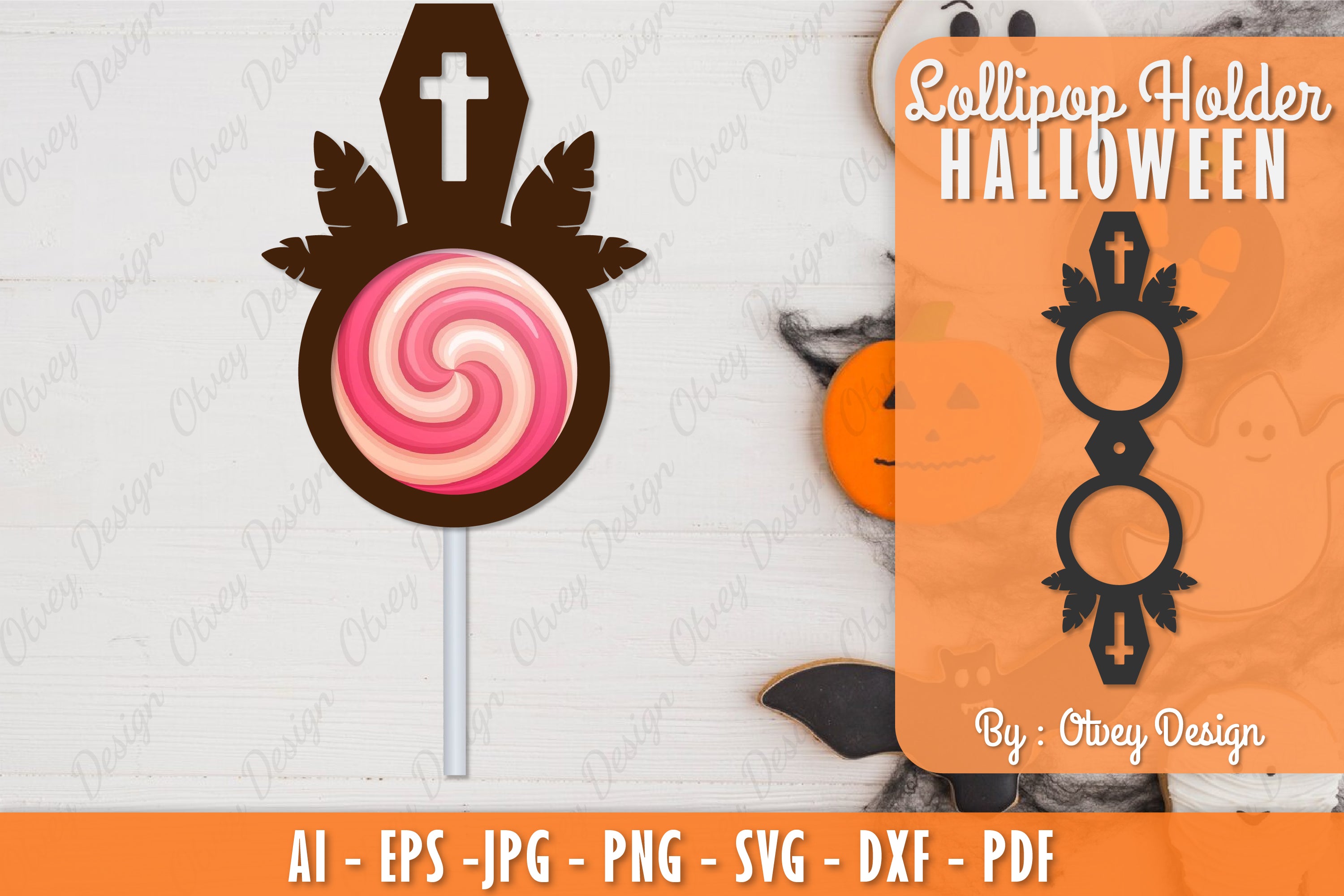 Halloween Lollipop Holder SVG Bundle 17 - CraftNest - Digital Crafting and Art