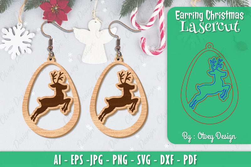 Christmas Earrings SVG Bundle 94 - CraftNest - Digital Crafting and Art