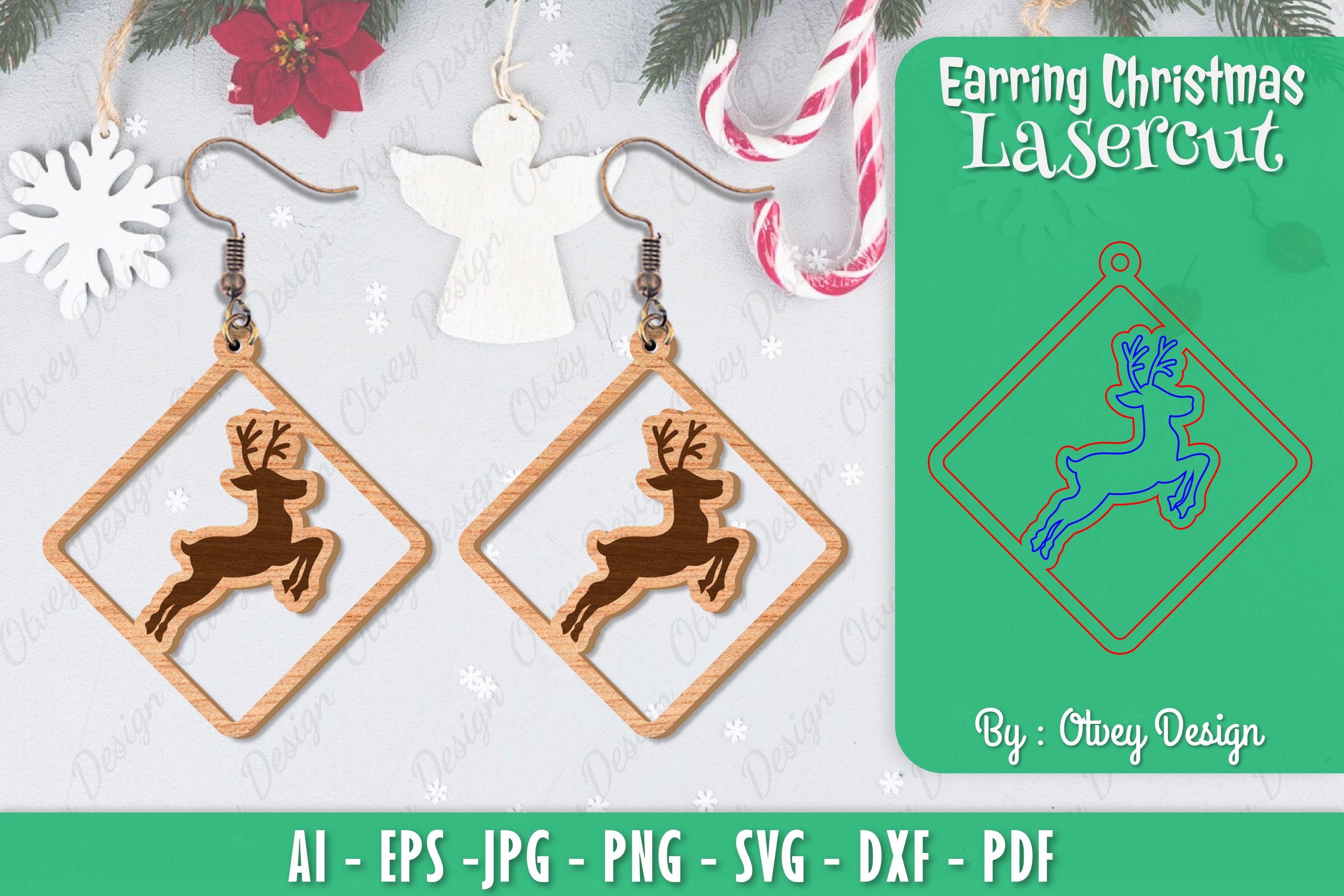 Christmas Earrings SVG Bundle