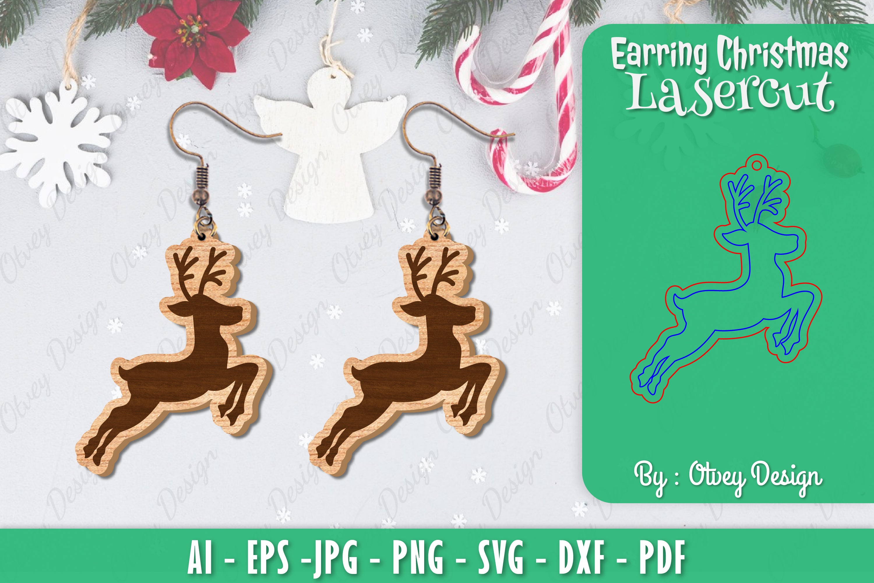 Christmas Earrings SVG Bundle