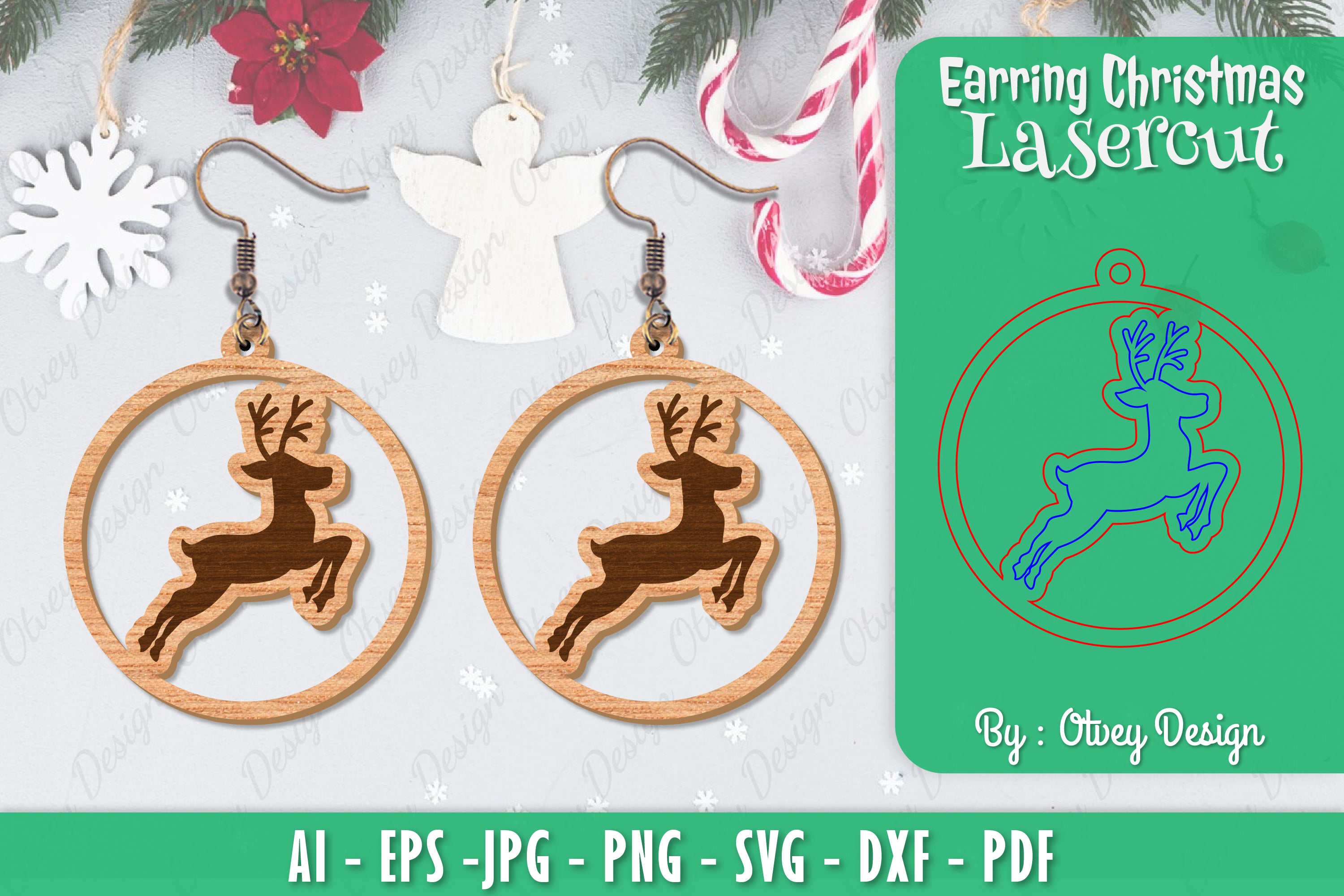 Christmas Earrings SVG Bundle