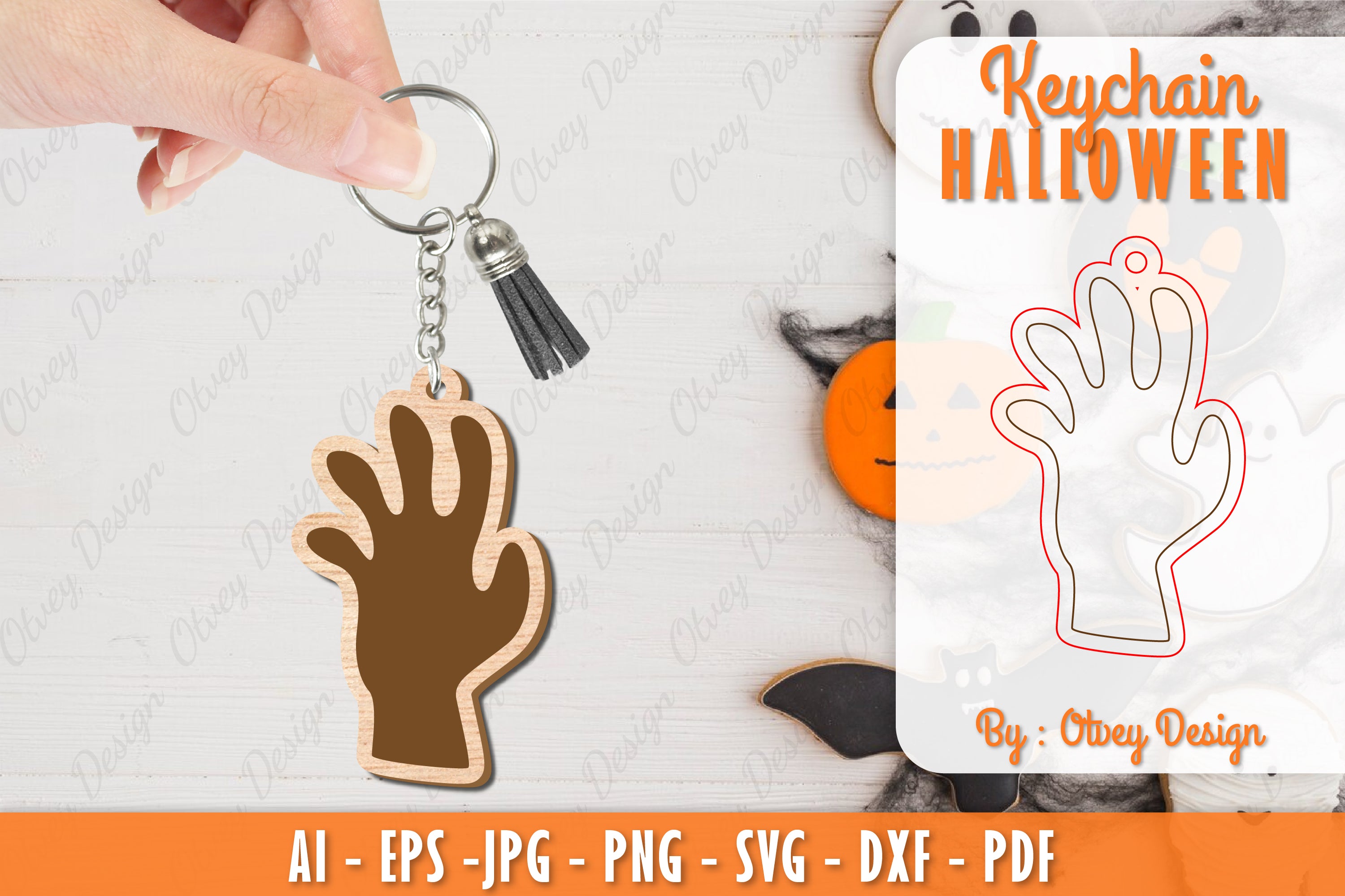 Keychain Halloween Lasercut SVG Bundle 17 - CraftNest - Digital Crafting and Art