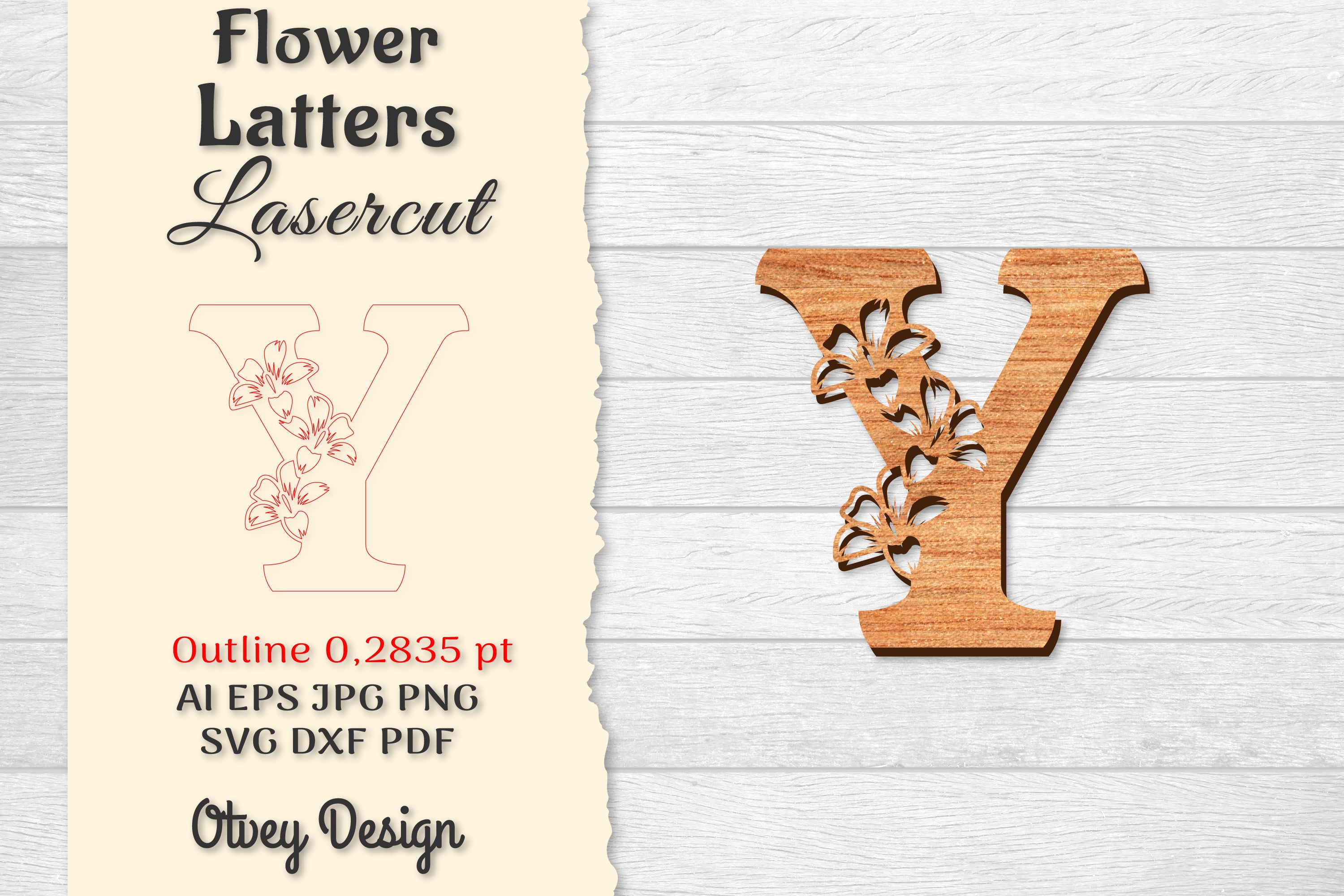 Flower Letters Laser Cut SVG Bundle 152 - CraftNest - Digital Crafting and Art