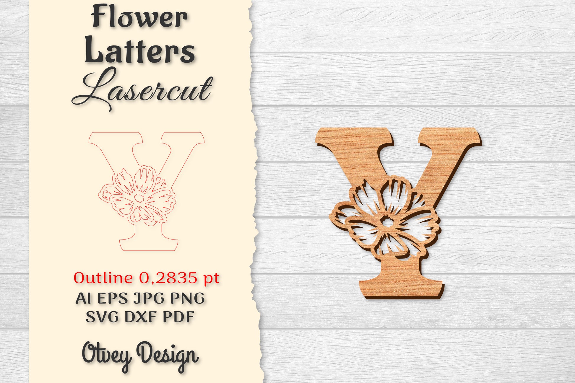 Flower Letters Laser Cut File SVG Bundle 62 - CraftNest - Digital Crafting and Art