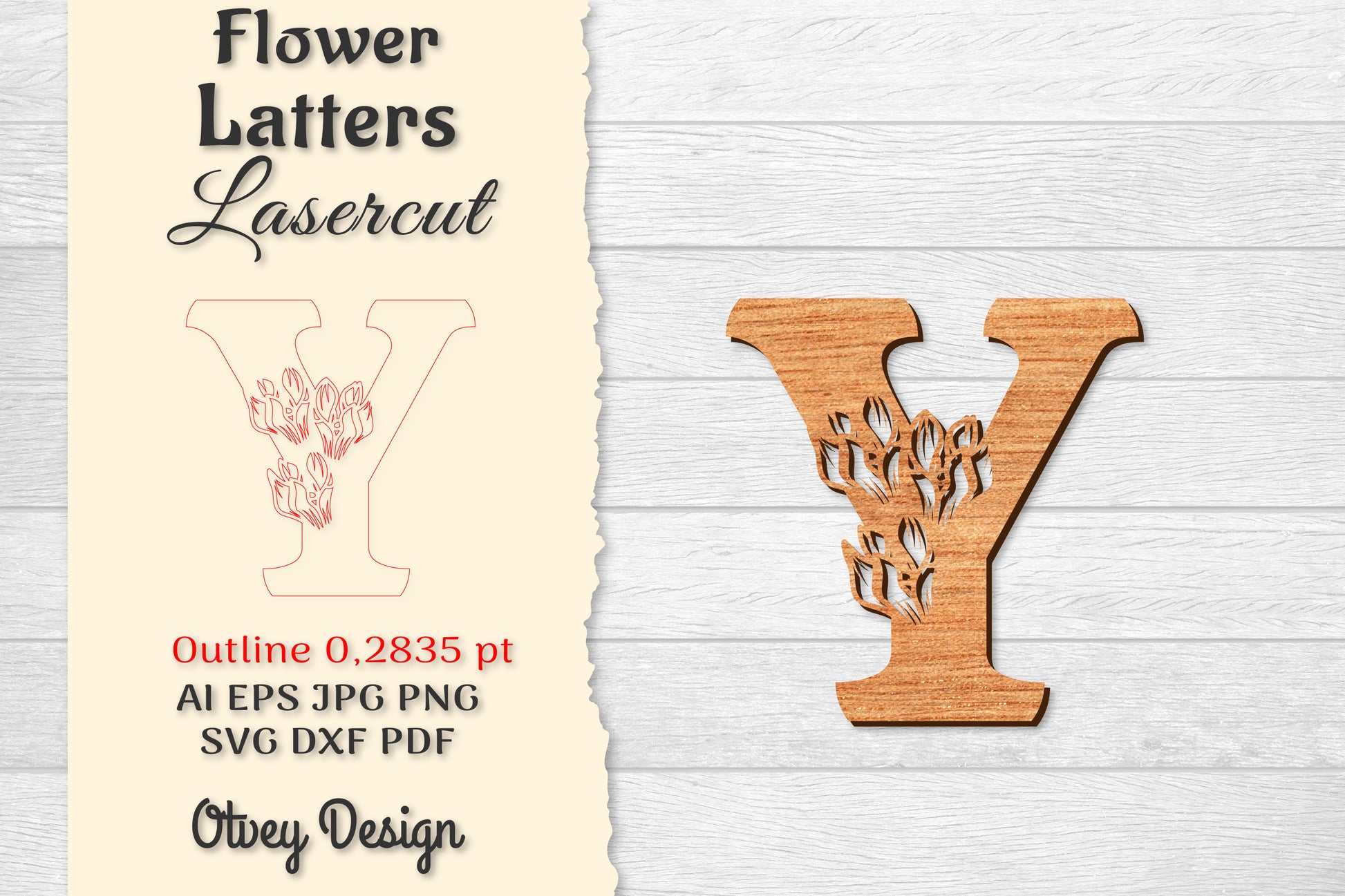 Flower Letters Laser Cut SVG Bundle 122 - CraftNest - Digital Crafting and Art