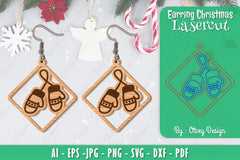 Christmas Earrings SVG Bundle 35 - CraftNest - Digital Crafting and Art