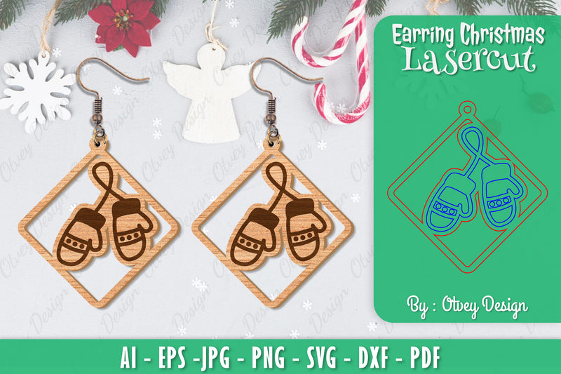 Christmas Earrings SVG Bundle 35 - CraftNest - Digital Crafting and Art