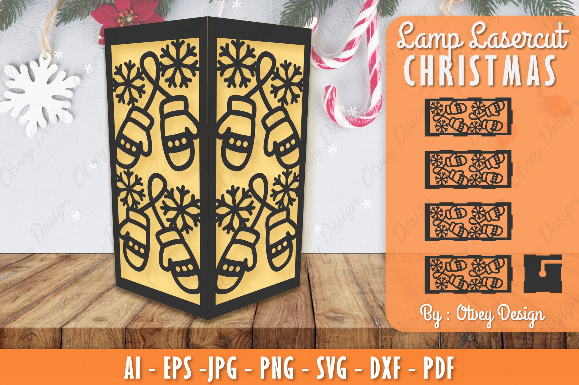 Christmas Lamp Lasercut SVG Bundle 18 - CraftNest - Digital Crafting and Art
