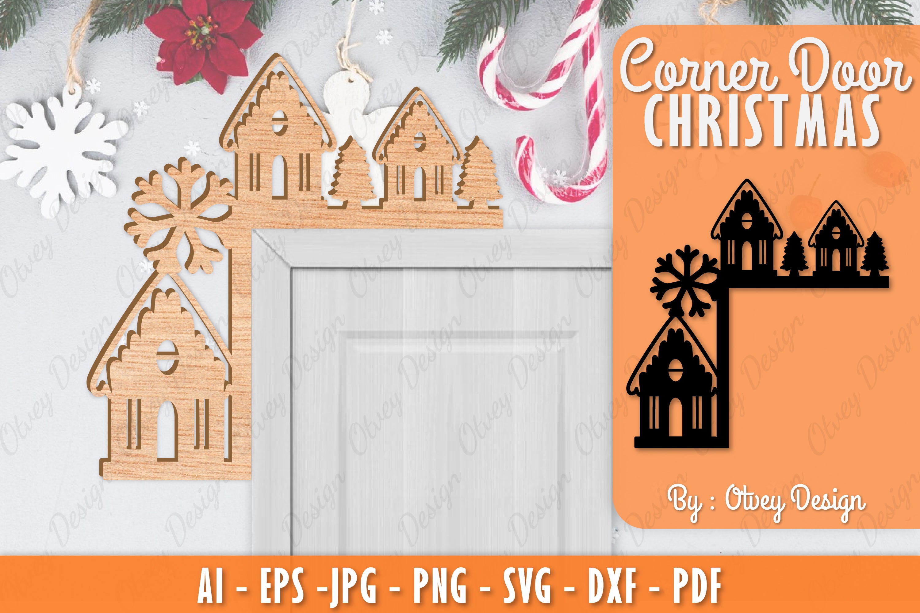 Christmas Corner Door SVG Bundle 18 - CraftNest - Digital Crafting and Art