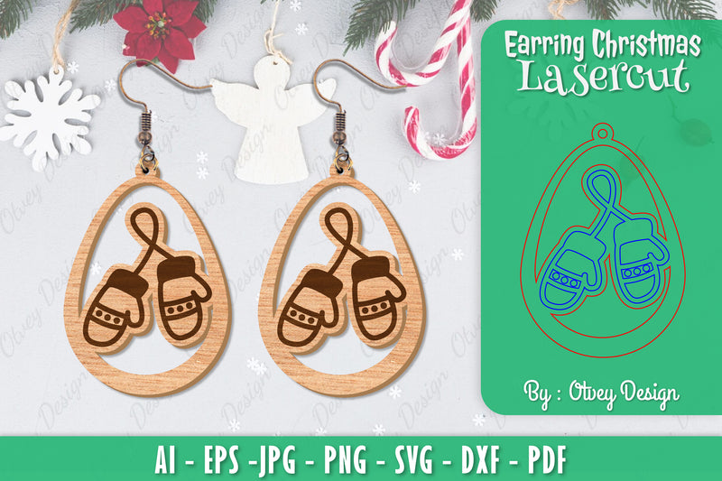 Christmas Earrings SVG Bundle 95 - CraftNest - Digital Crafting and Art