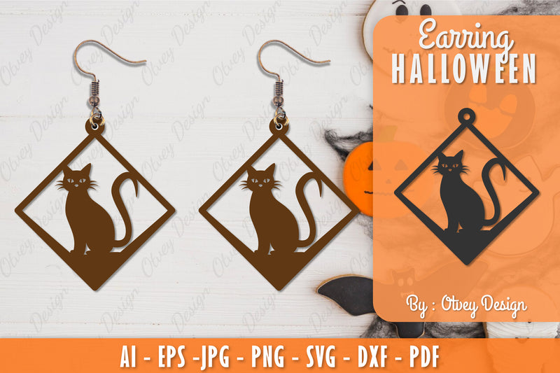 Earring Halloween Lasercut SVG Bundle 221 - CraftNest - Digital Crafting and Art