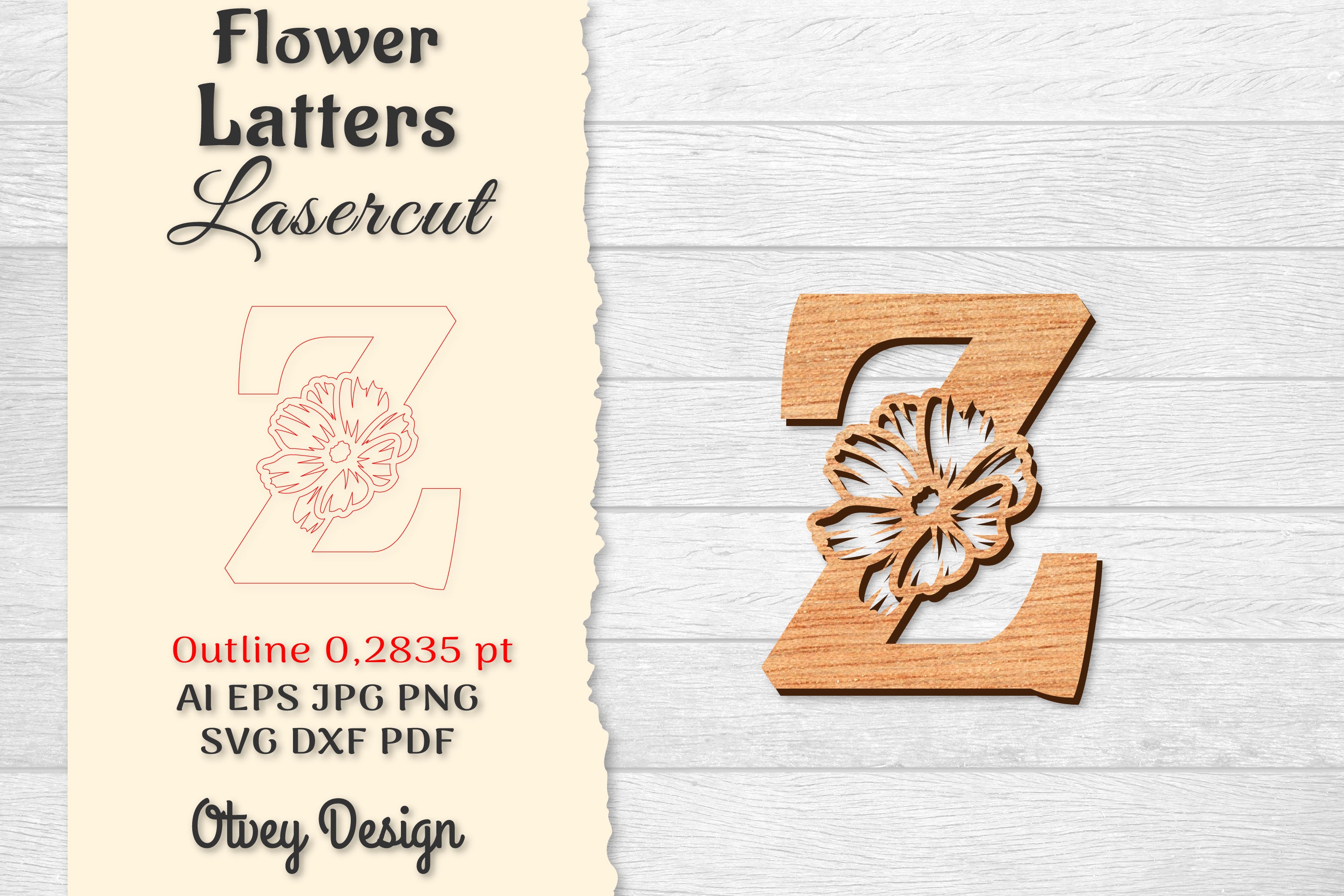 Flower Letters Laser Cut File SVG Bundle 63 - CraftNest - Digital Crafting and Art