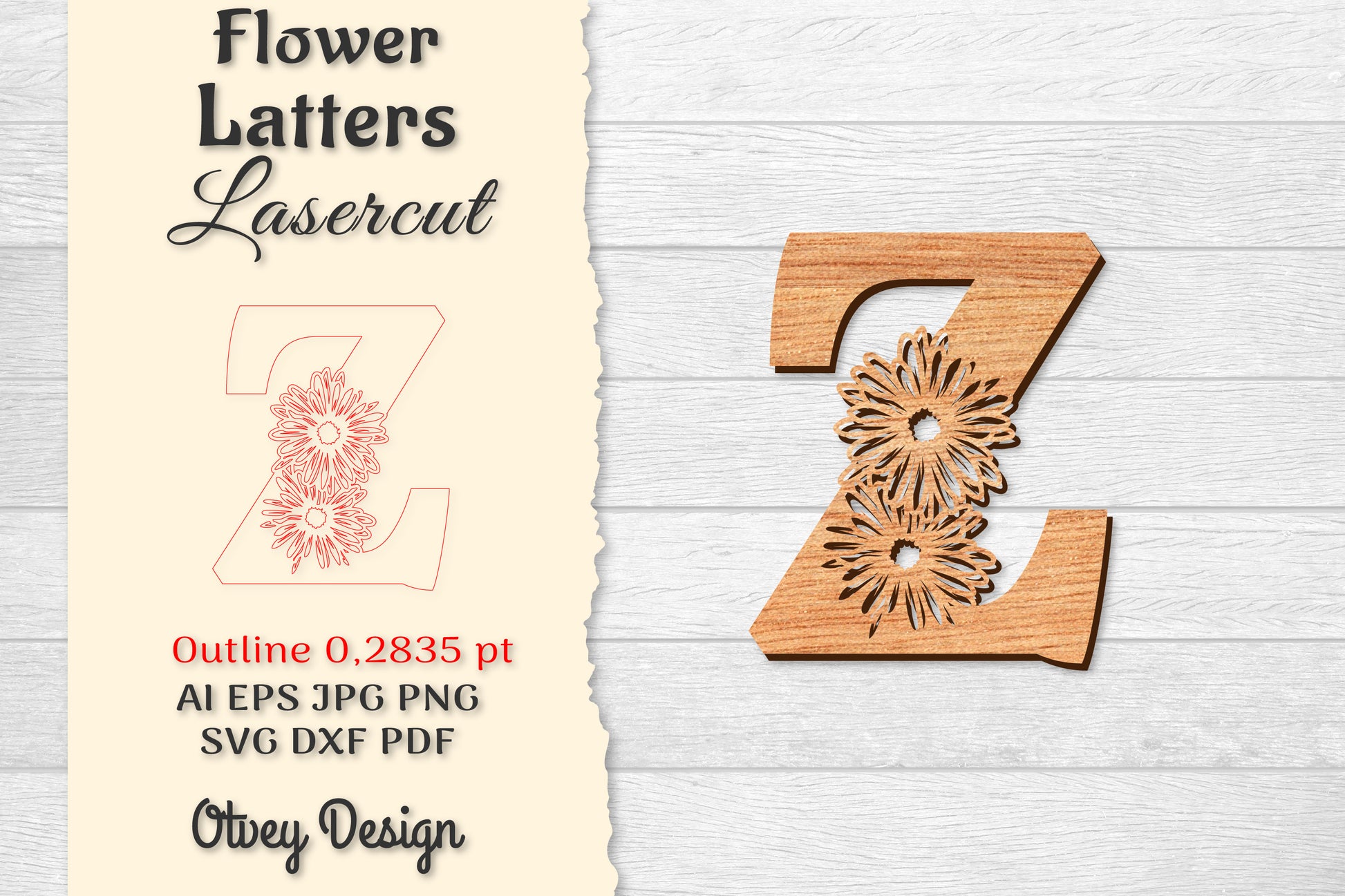 Flower Letters Laser Cut SVG Bundle 77 - CraftNest - Digital Crafting and Art