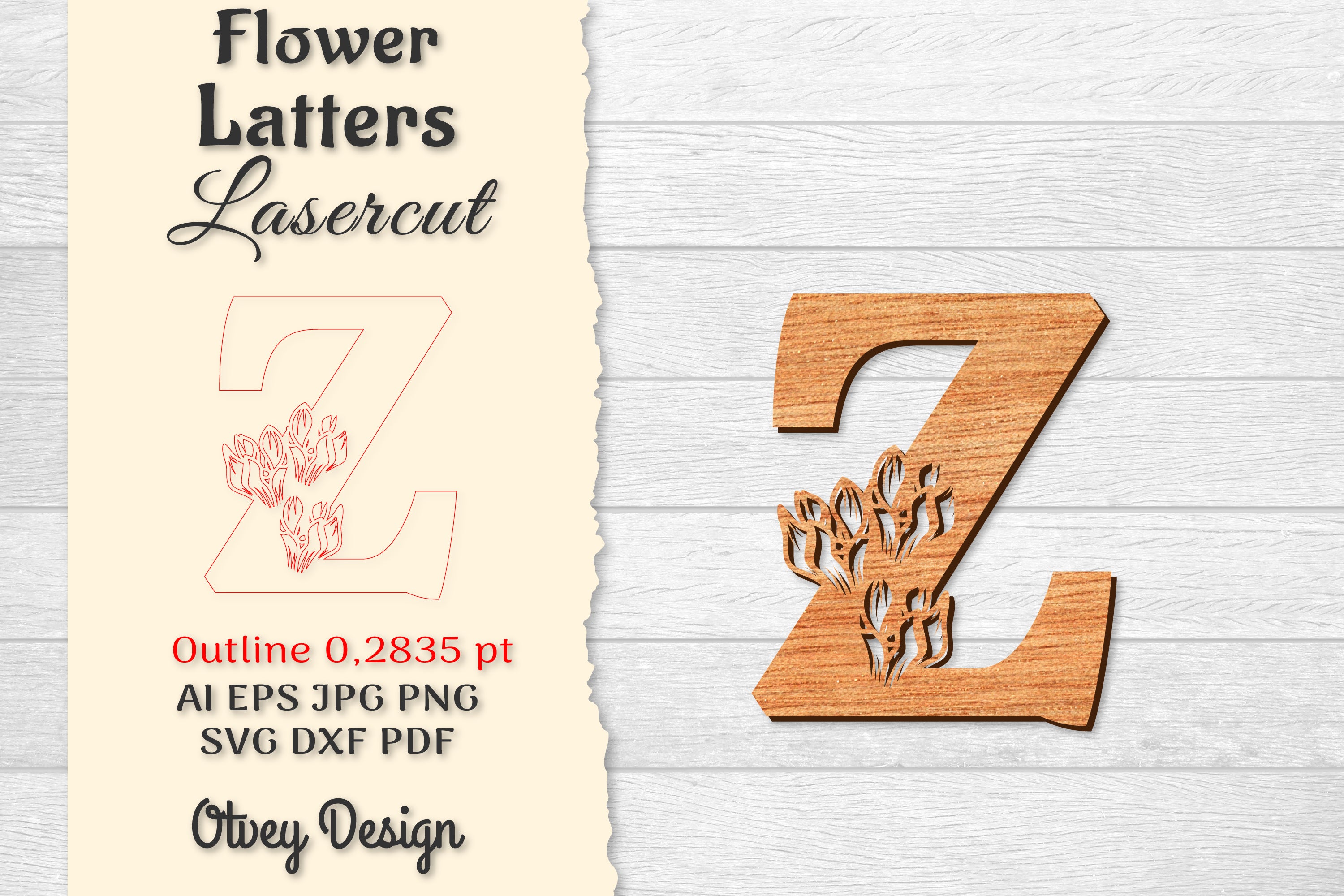Flower Letters Laser Cut SVG Bundle 123 - CraftNest - Digital Crafting and Art