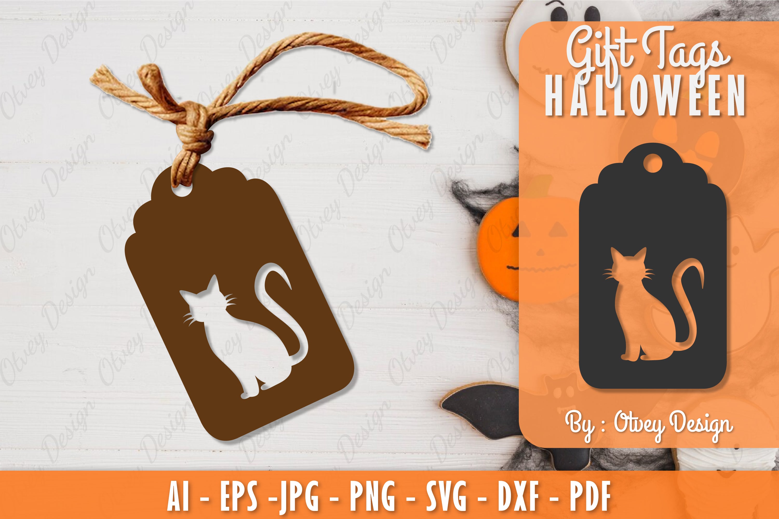 Halloween Gift Tags SVG Bundle 19 - CraftNest - Digital Crafting and Art