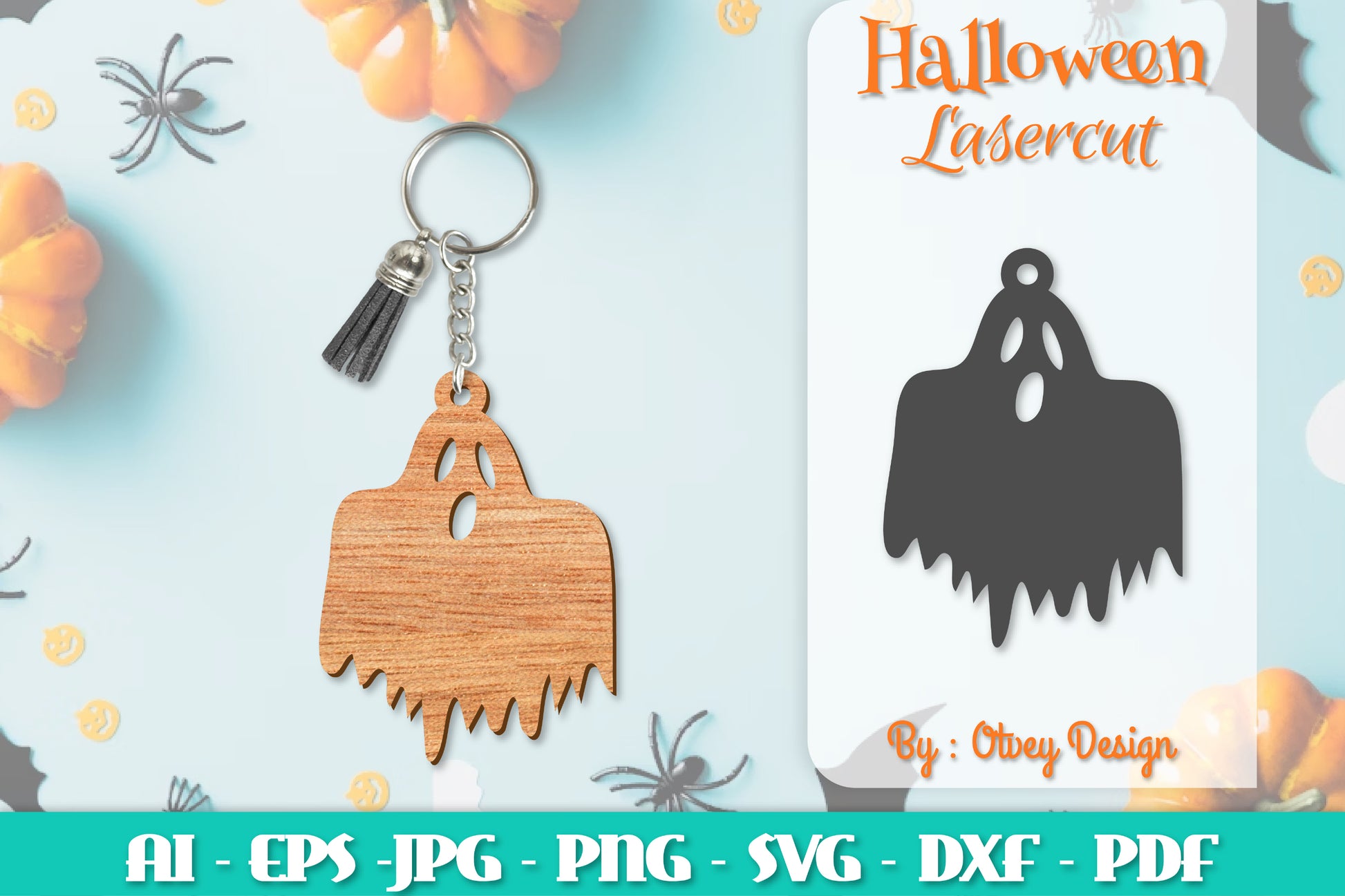 Keychain Halloween Lasercut SVG Bundle 251 - CraftNest - Digital Crafting and Art
