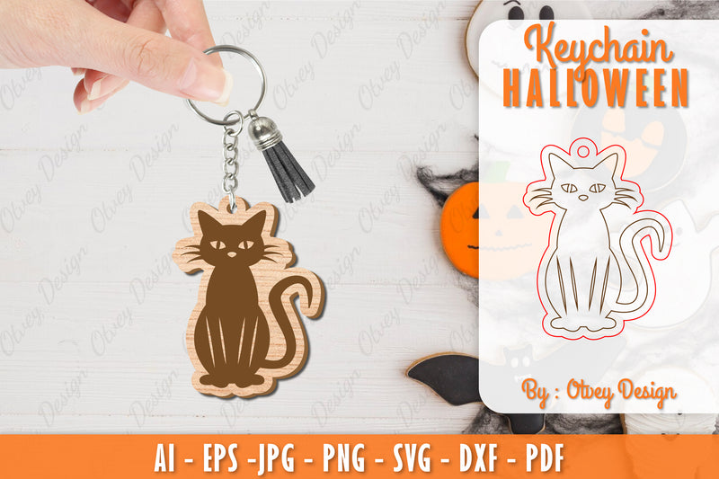 Keychain Halloween Lasercut SVG Bundle 20 - CraftNest - Digital Crafting and Art
