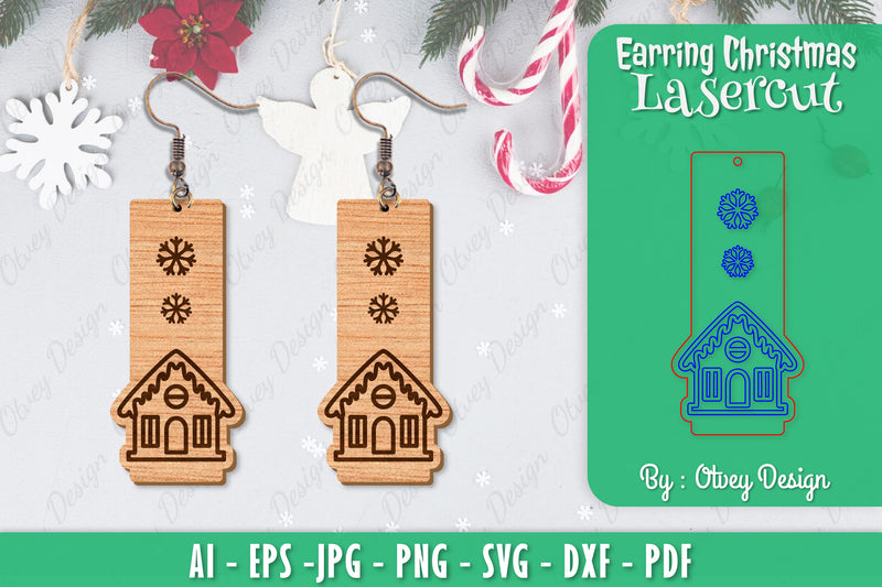 Christmas Earrings SVG Bundle 127 - CraftNest - Digital Crafting and Art