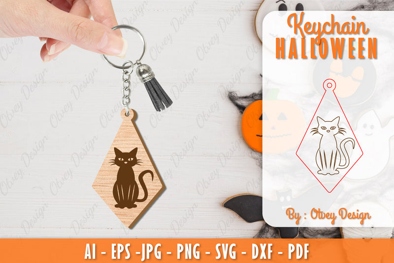 Keychain Halloween Lasercut SVG Bundle 100 - CraftNest - Digital Crafting and Art