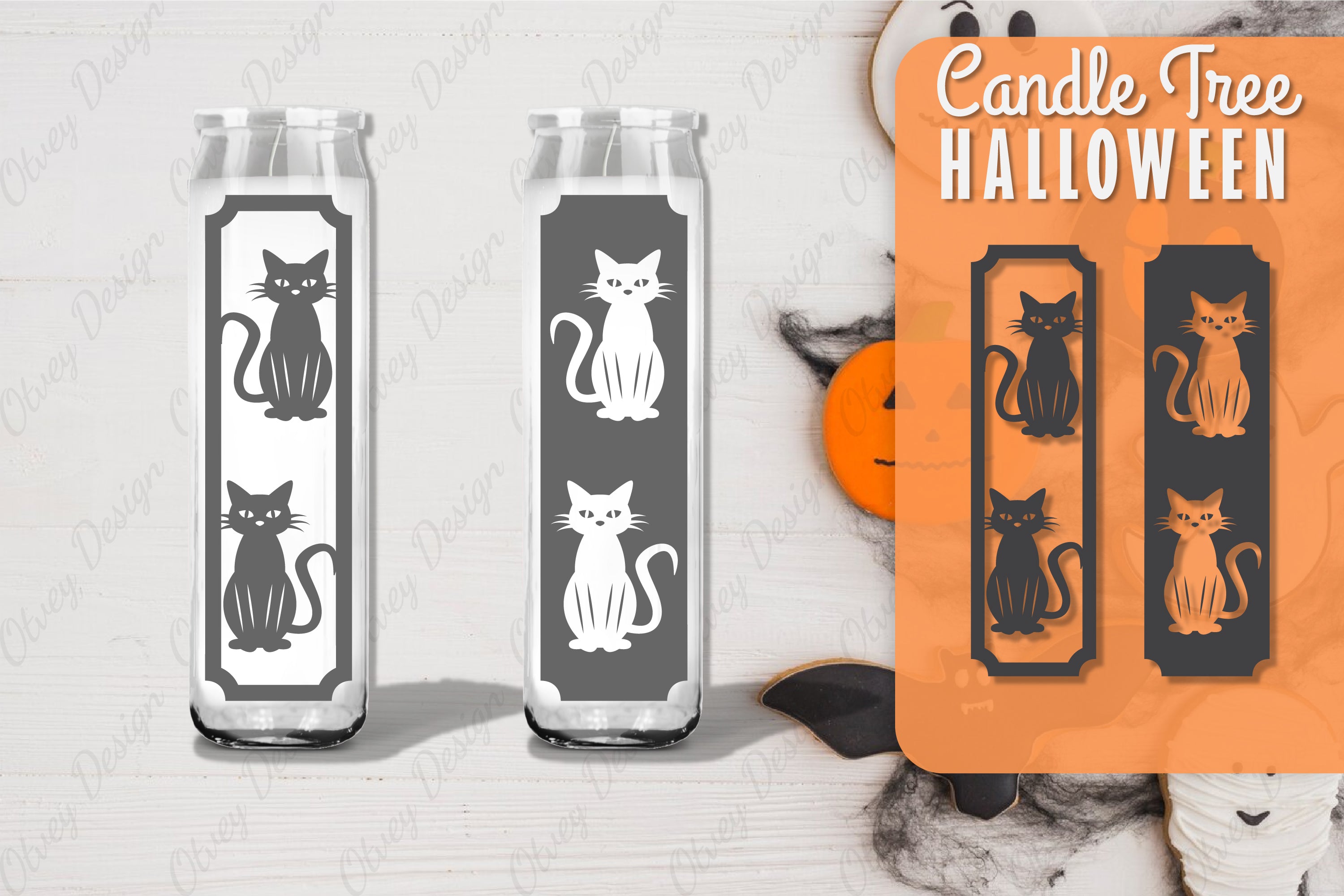 Halloween Candle Tree Design SVG Bundle 20 - CraftNest - Digital Crafting and Art