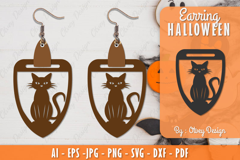 Earring Halloween Lasercut SVG Bundle 252 - CraftNest - Digital Crafting and Art