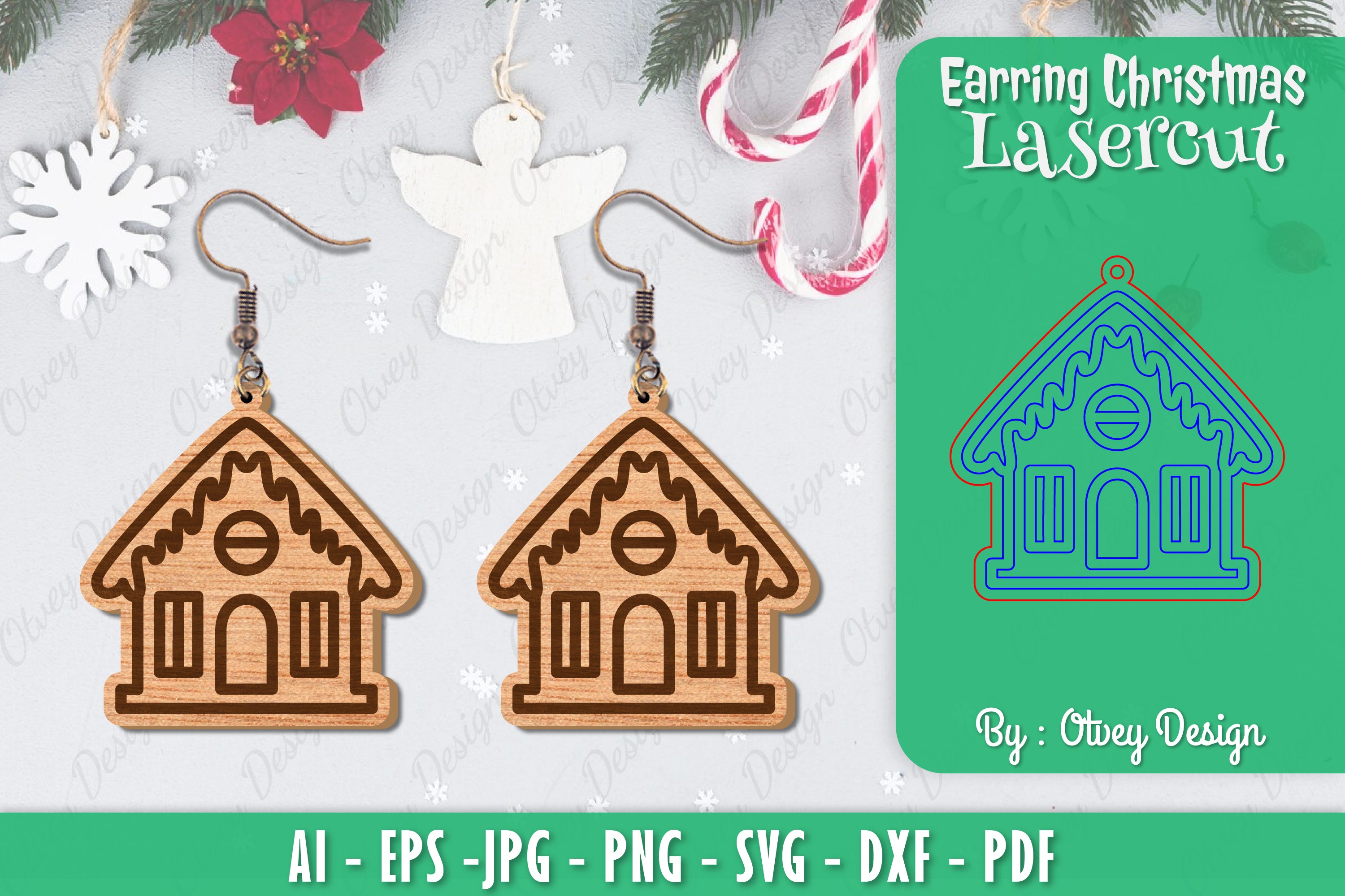 Christmas Earrings SVG Bundle