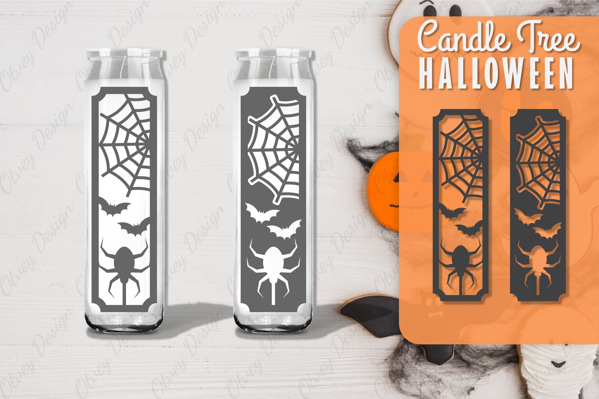 Halloween Candle Tree Design SVG Bundle 21 - CraftNest - Digital Crafting and Art