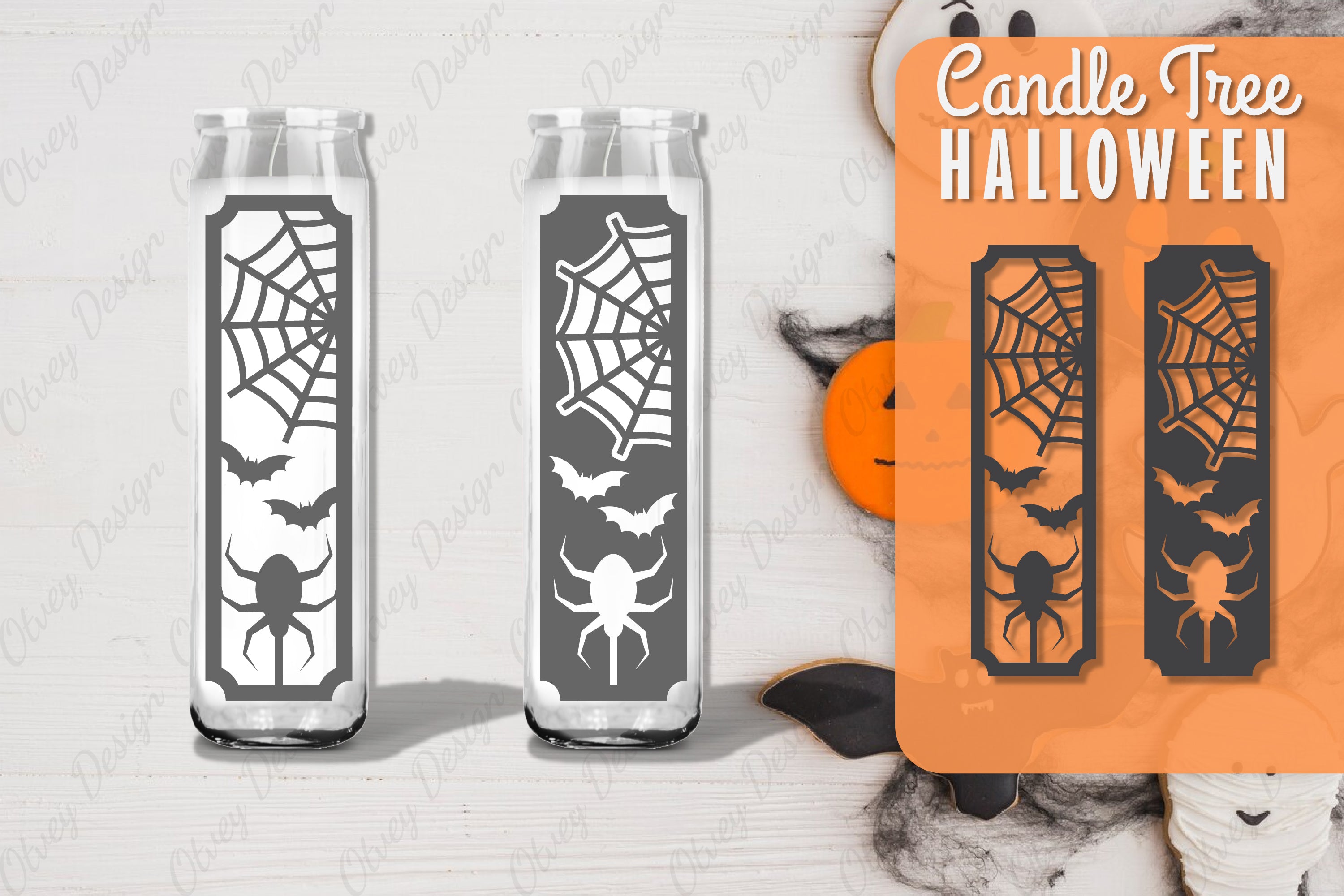 Halloween Candle Tree Design SVG Bundle 21 - CraftNest - Digital Crafting and Art