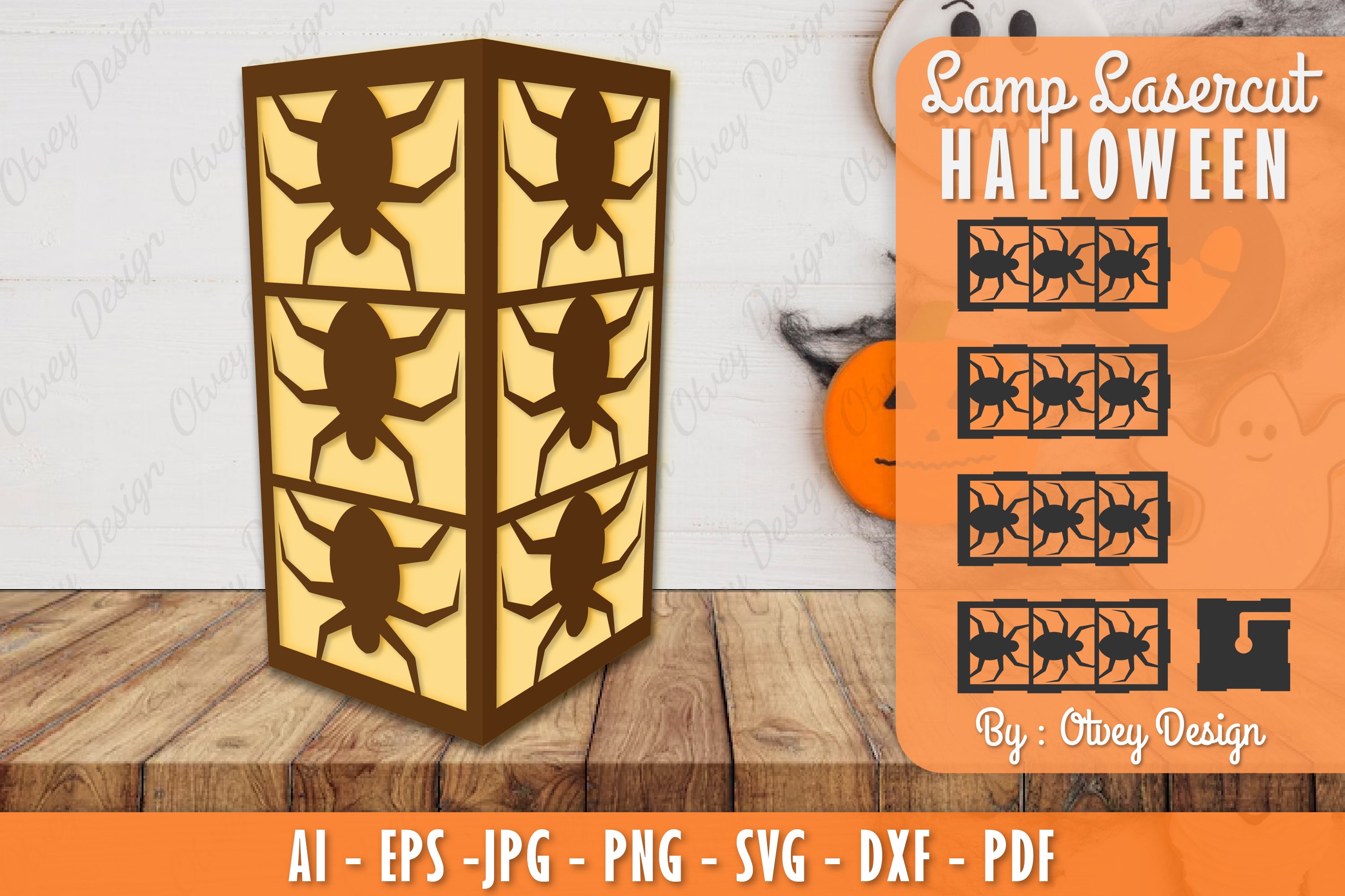 Halloween Lamp Lasercut SVG Bundle