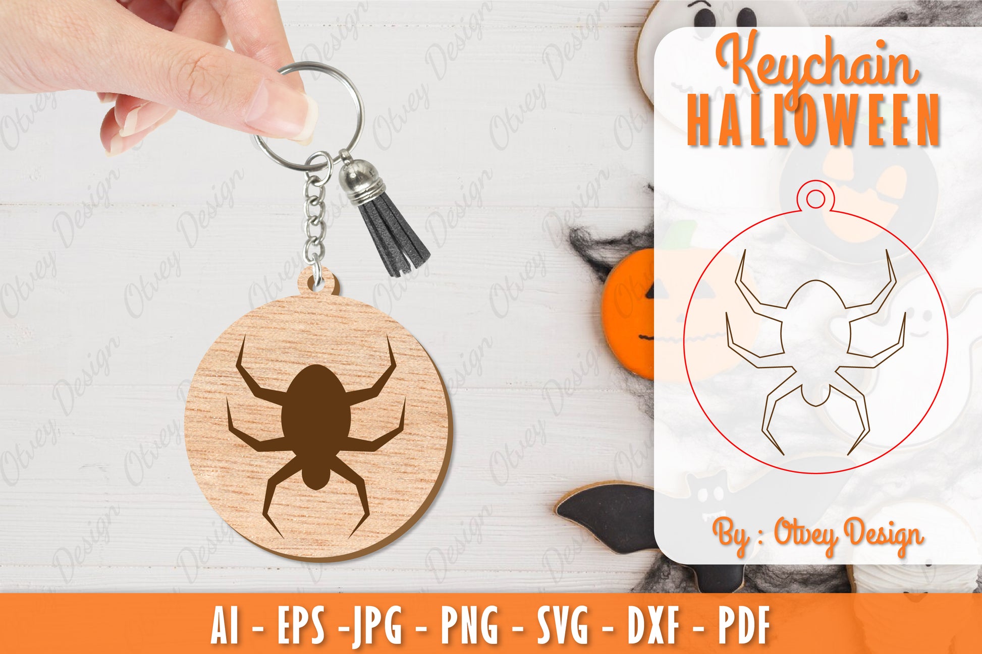 Keychain Halloween Lasercut SVG Bundle 47 - CraftNest - Digital Crafting and Art