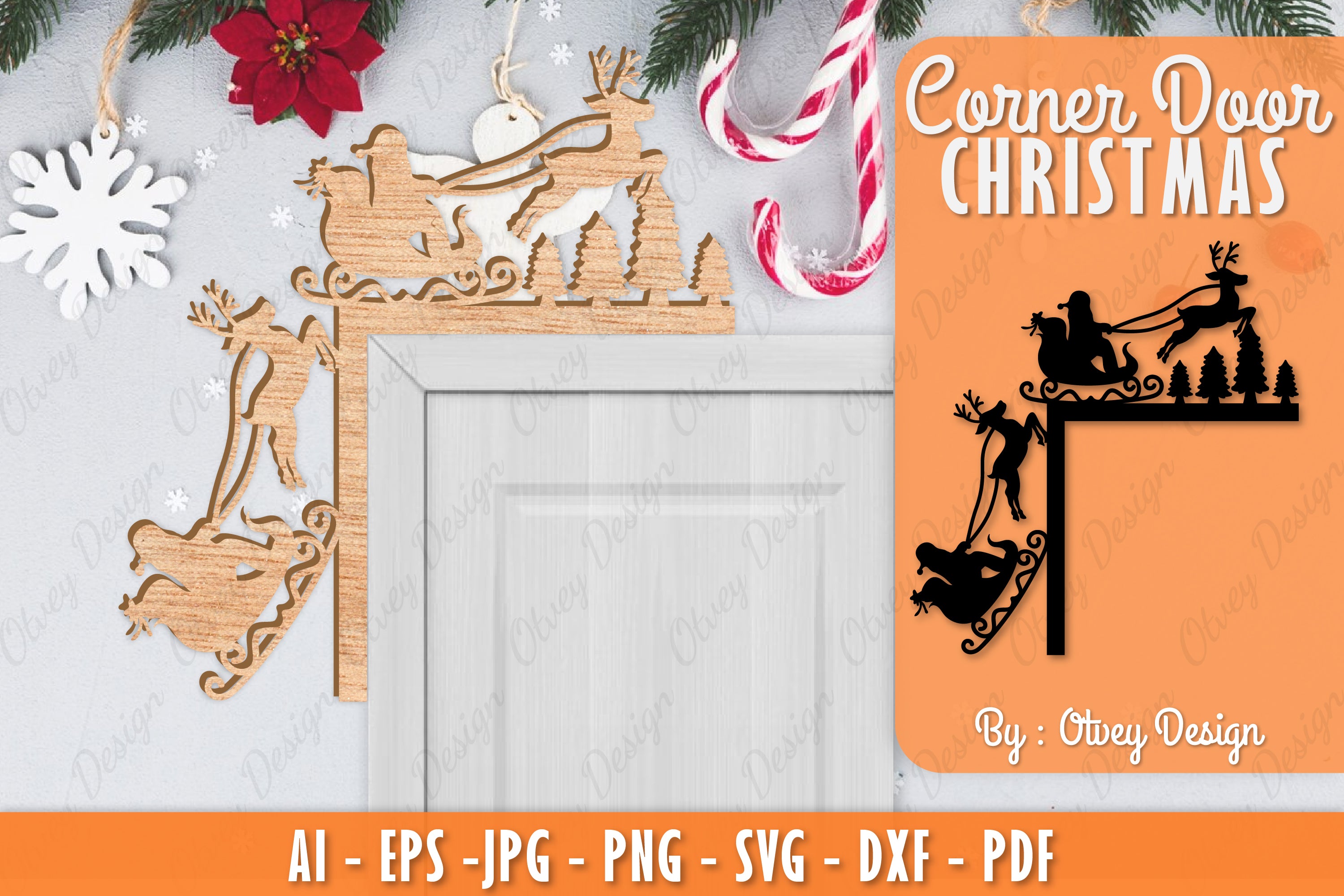Christmas Corner Door SVG Bundle 21 - CraftNest - Digital Crafting and Art