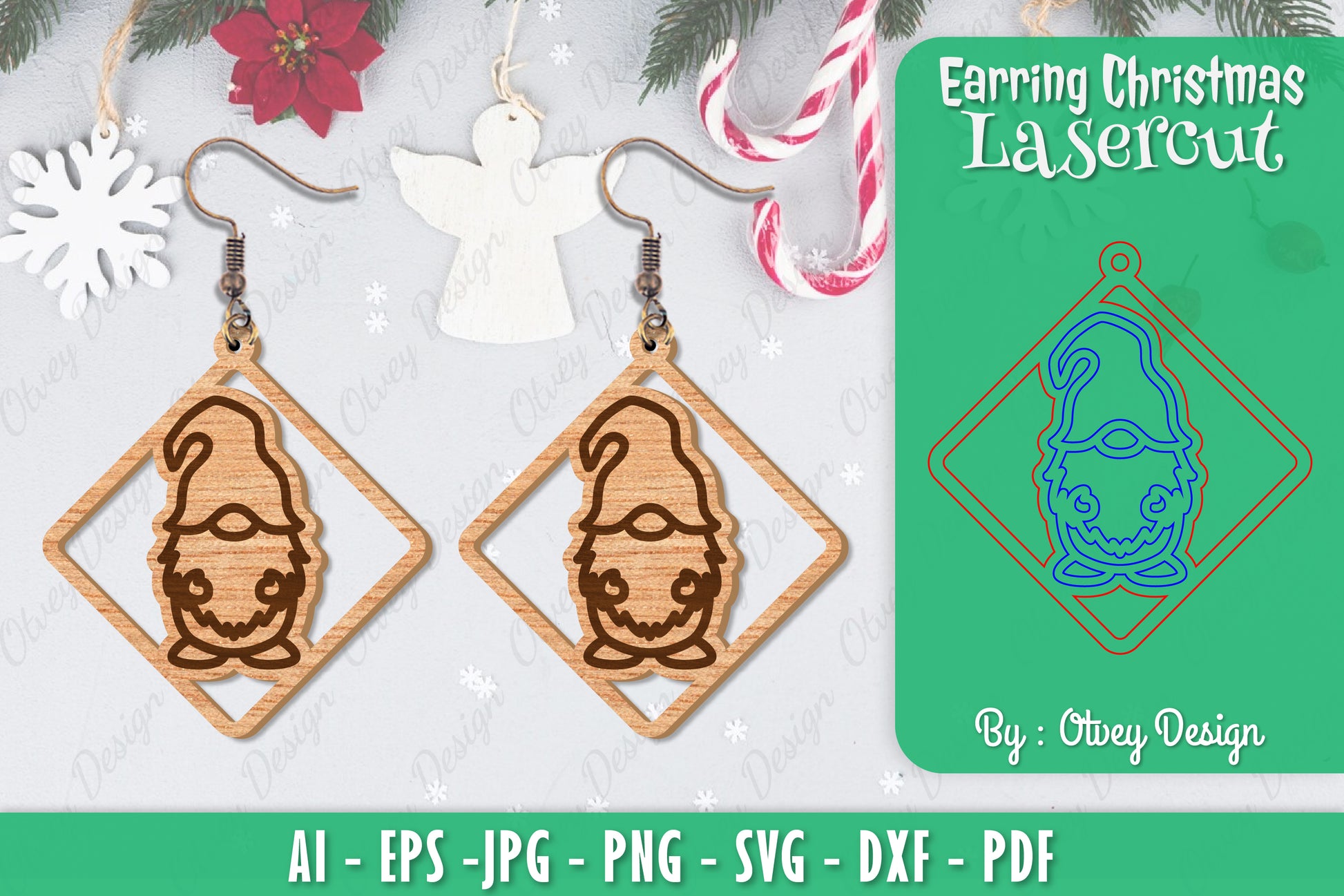Christmas Earrings SVG Bundle 9 - CraftNest - Digital Crafting and Art