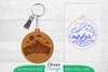 Keychain Sunset Mountain Lasercut SVG Bundle