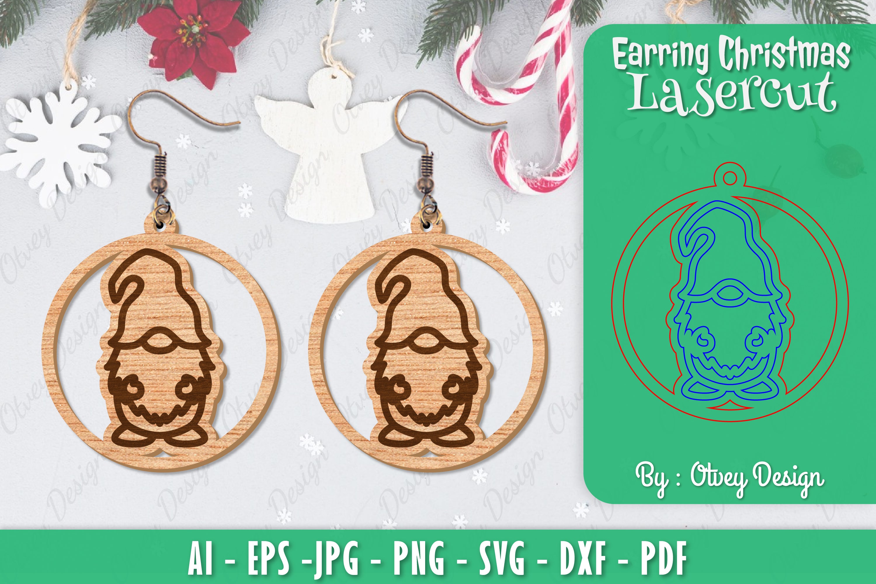 Christmas Earrings SVG Bundle