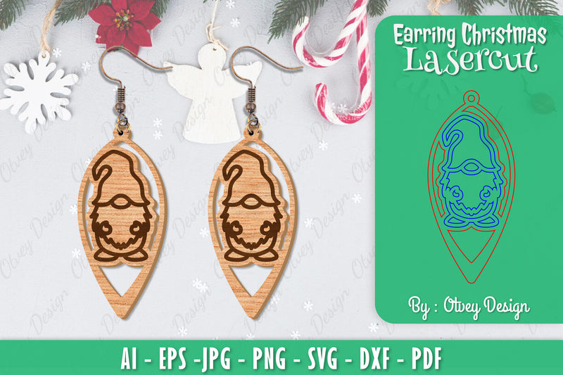 Christmas Earrings SVG Bundle 69 - CraftNest - Digital Crafting and Art