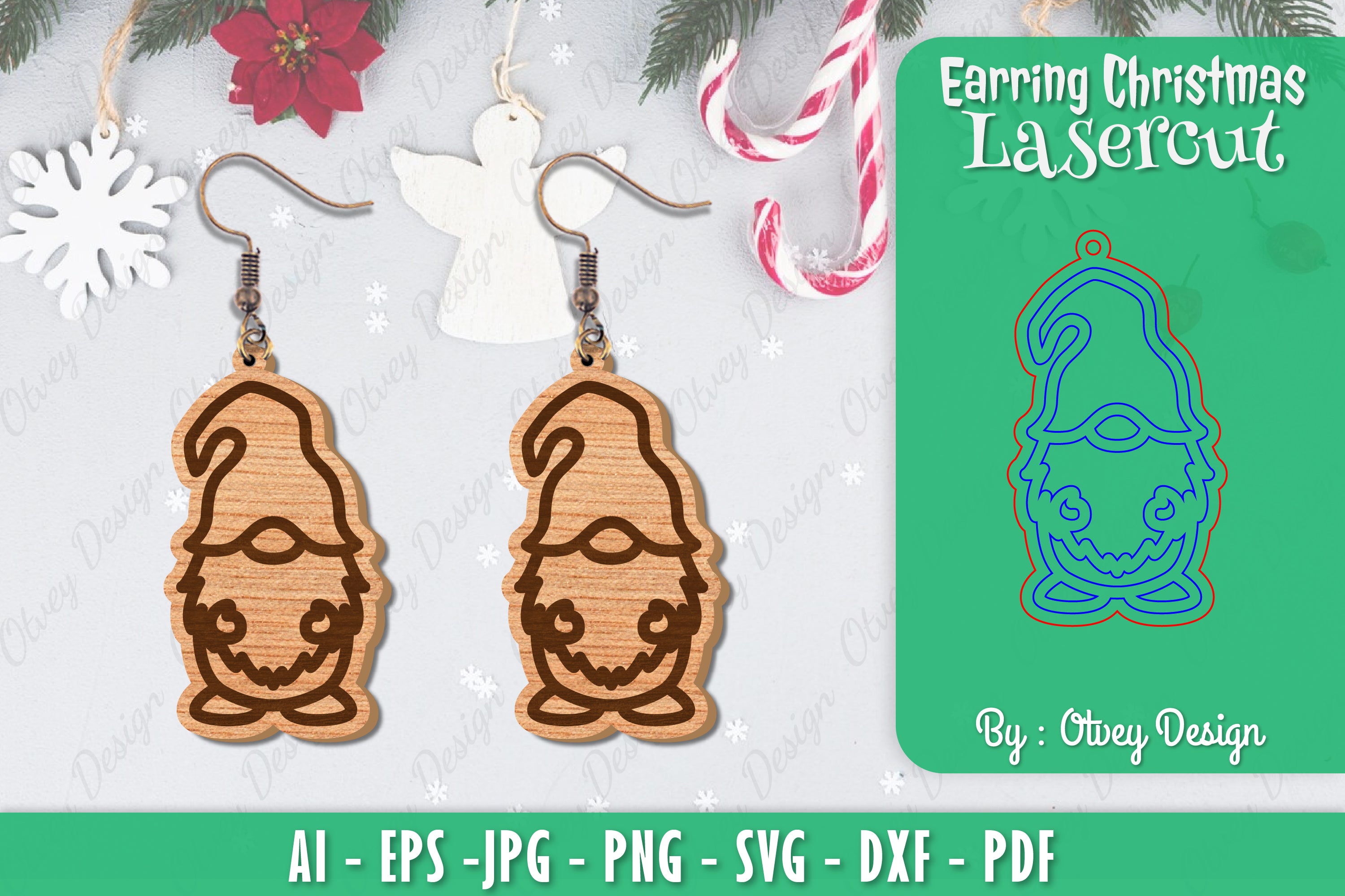 Christmas Earrings SVG Bundle