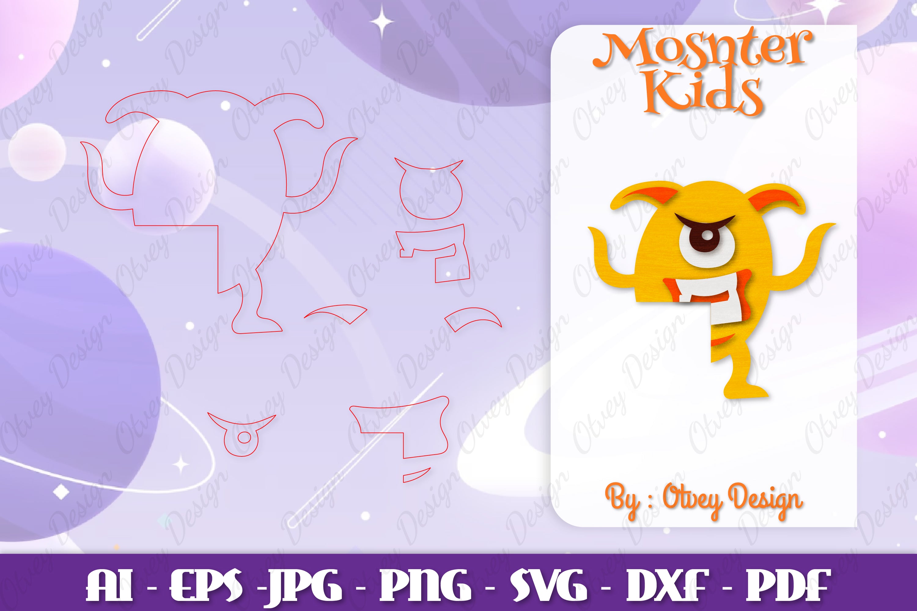 Monster Kids Corner Door Lasercut SVG Bundle 2 - CraftNest - Digital Crafting and Art