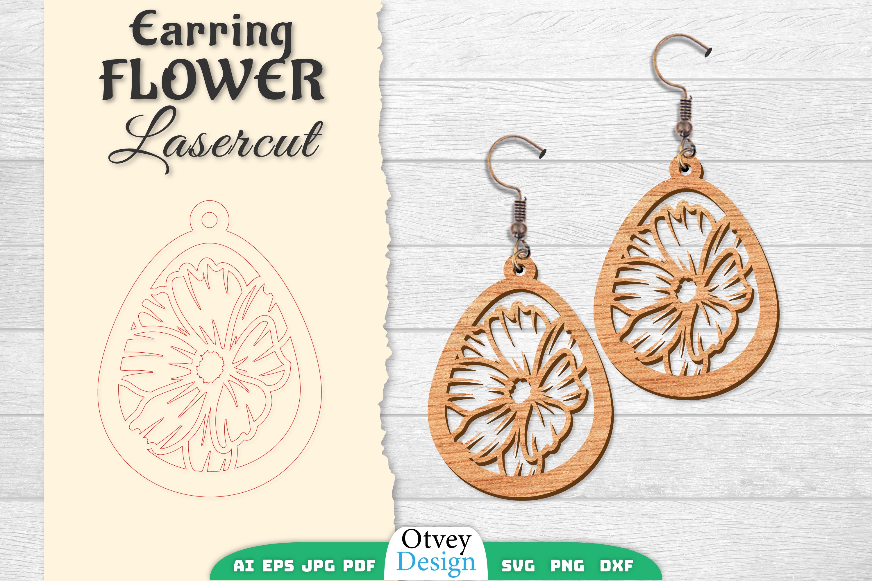Earring Flower Lasercut SVG Bundle 46 - CraftNest - Digital Crafting and Art