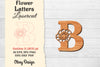 Flower Letters Laser Cut File SVG Bundle