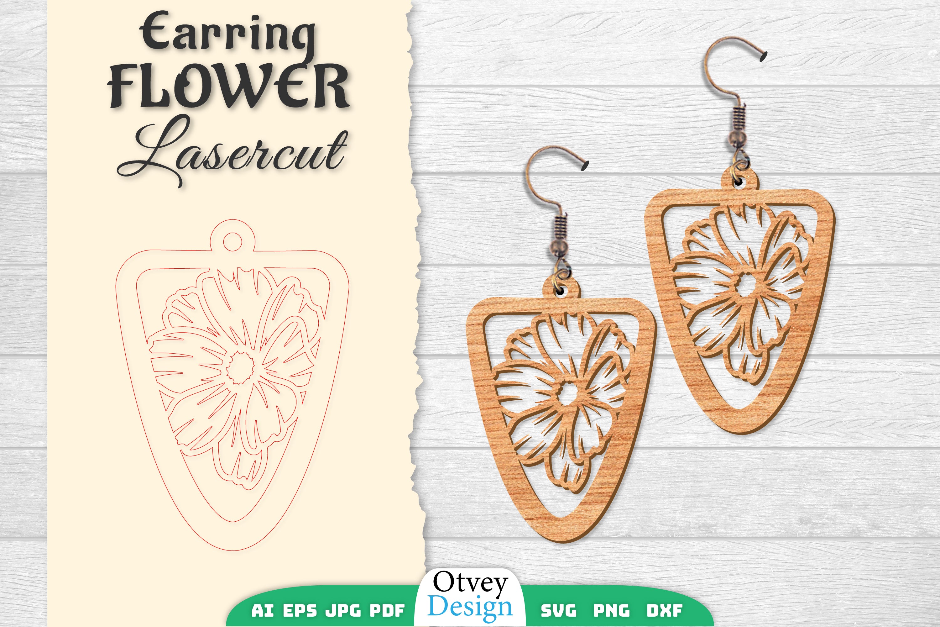 Earring Flower Lasercut SVG Bundle 61 - CraftNest - Digital Crafting and Art